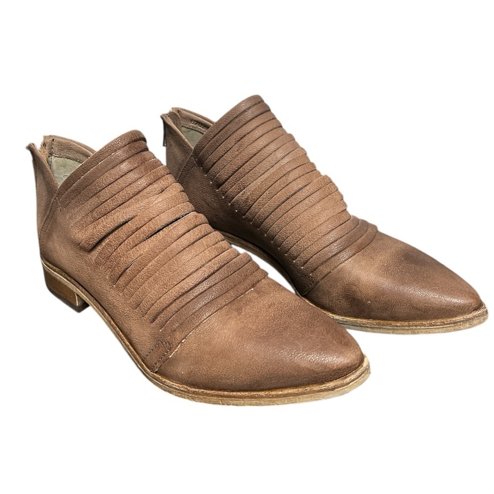 Free People Lost Valley Brown Leather Women’s Ankle Bootie Shoes Sz US 9.5 41 EU